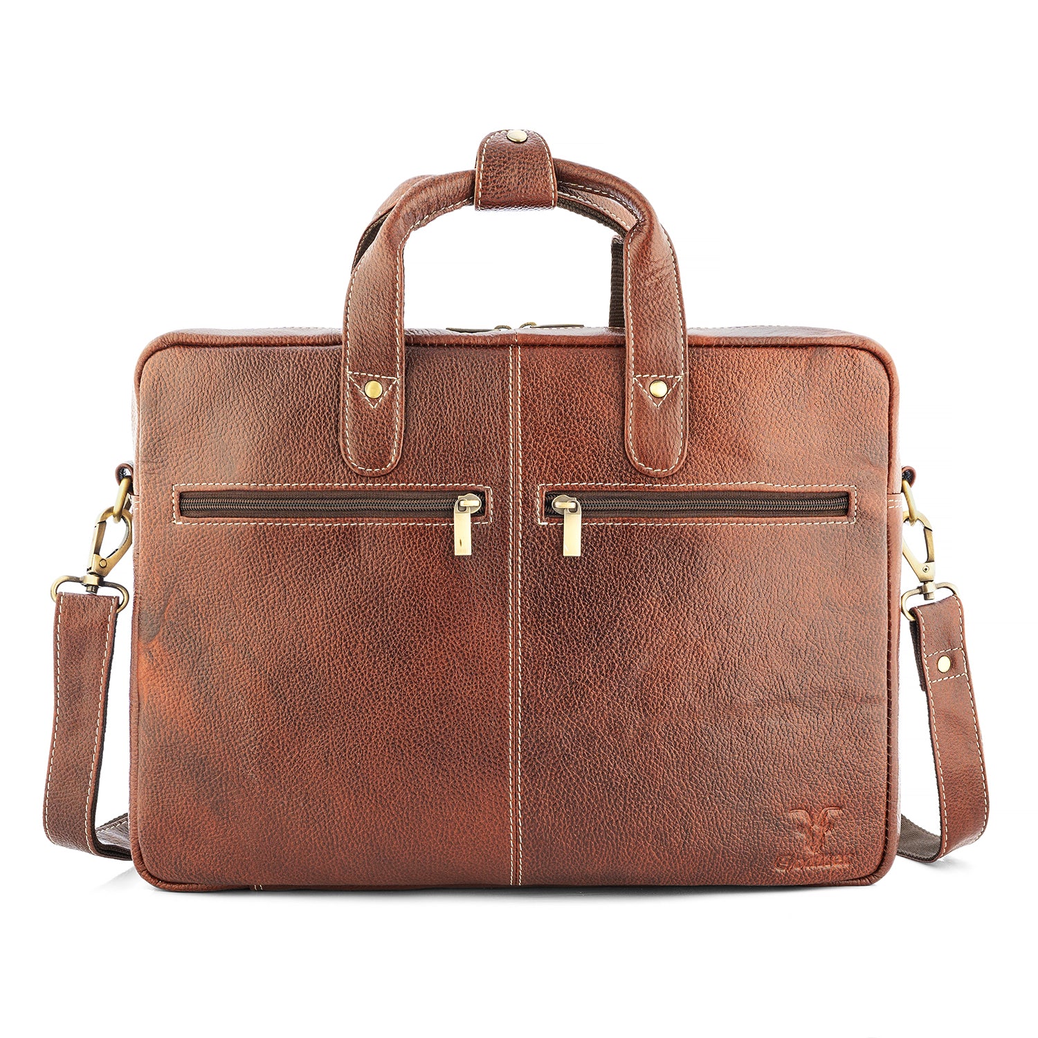 Goatter Genuine Leather 16" Inch Laptop Messenger Bag/Office Bag For Men