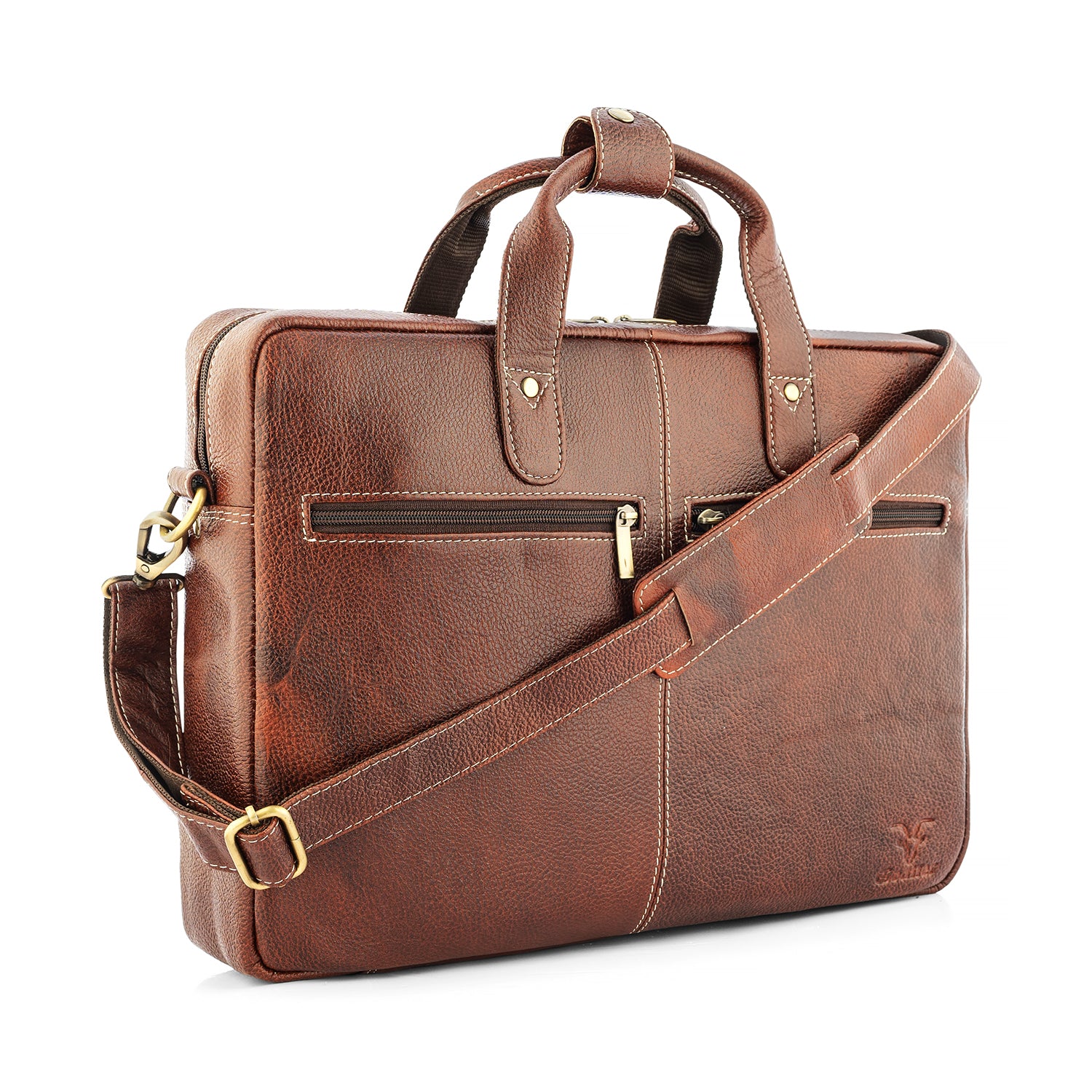 Goatter Genuine Leather 16" Inch Laptop Messenger Bag/Office Bag For Men