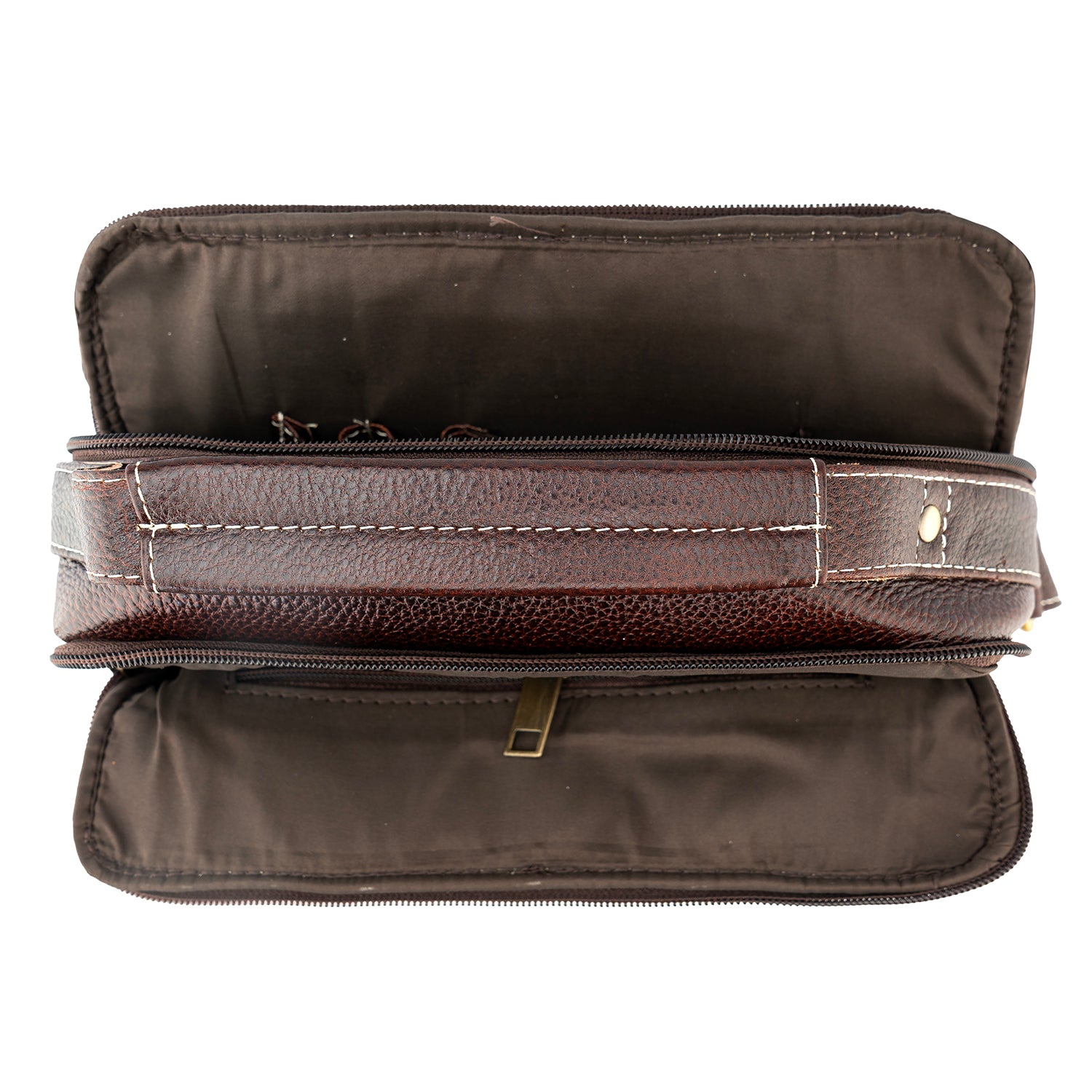 Goatter Genuine Leather 11”Inch Multi Pocket Men's Messenger Bags