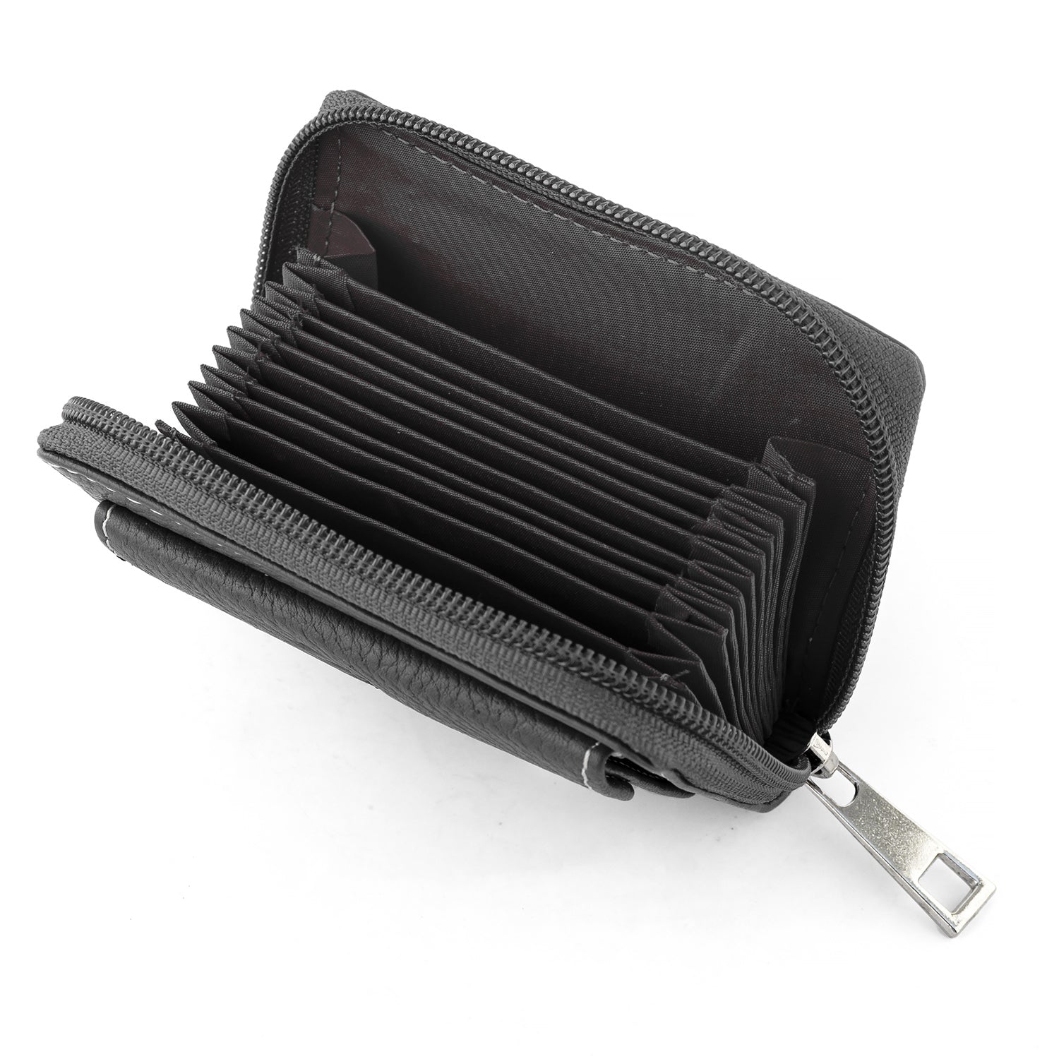 Goatter Genuine Leather Small Zip Around Card Wallet Purse for Women’s