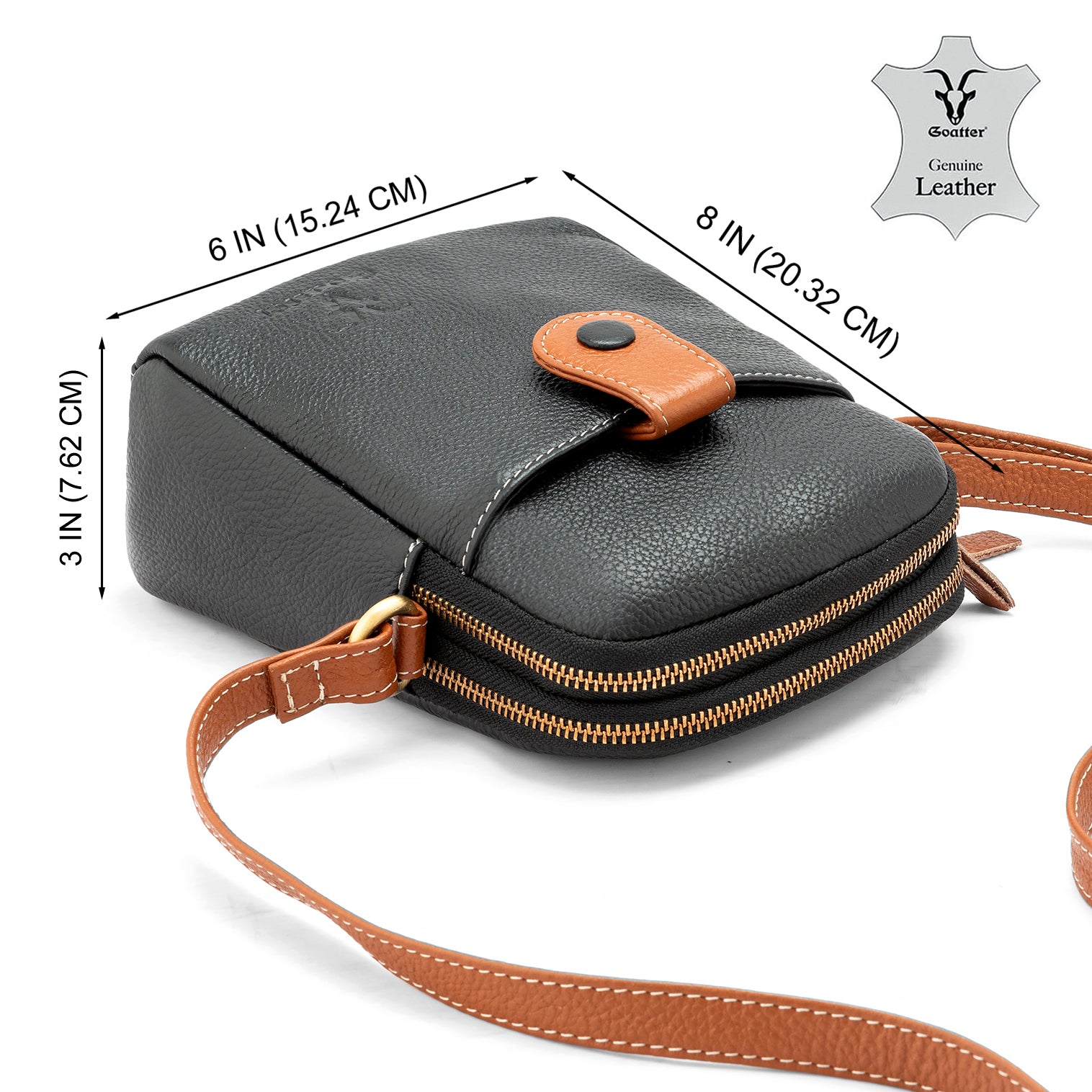 Goatter Genuine Leather Small Sling Cross-Body Bag For Girls And Women’s