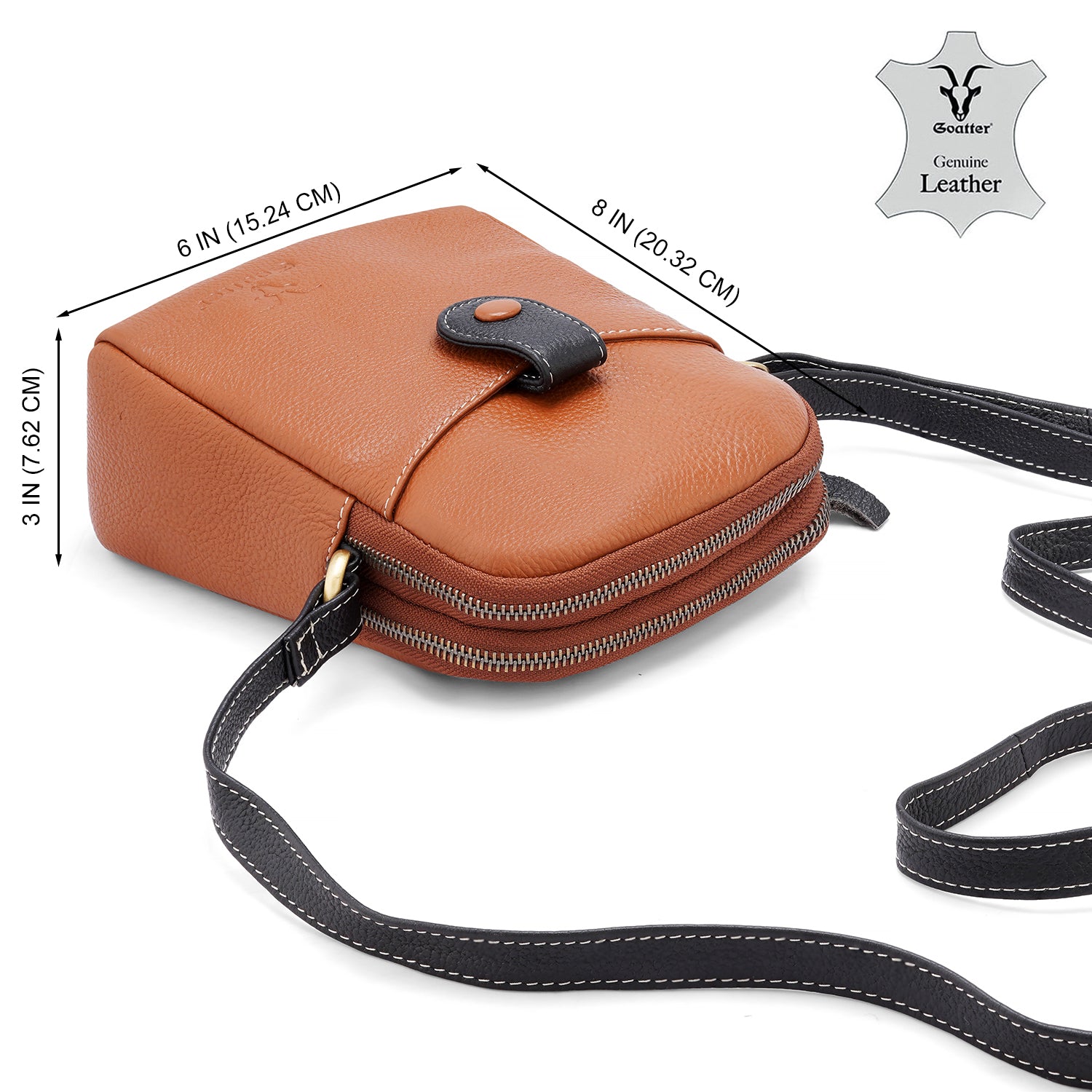 Goatter Genuine Leather Small Sling Cross-Body Bag For Girls And Women’s