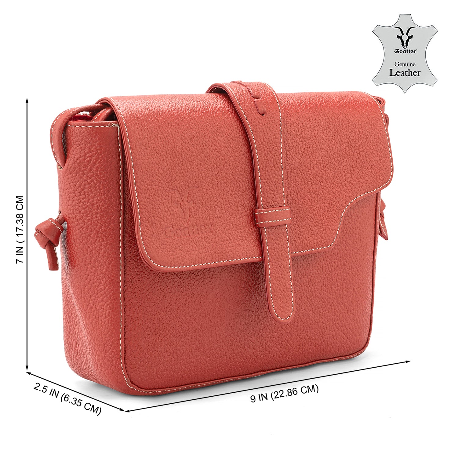 Goatter Genuine Leather Sling Cross-Body Bag For Girls And Women’s