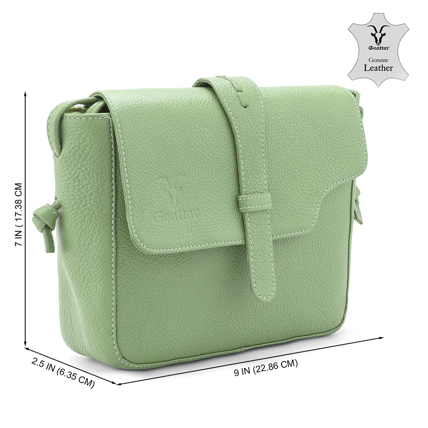 Goatter Genuine Leather Sling Cross-Body Bag For Girls And Women’s