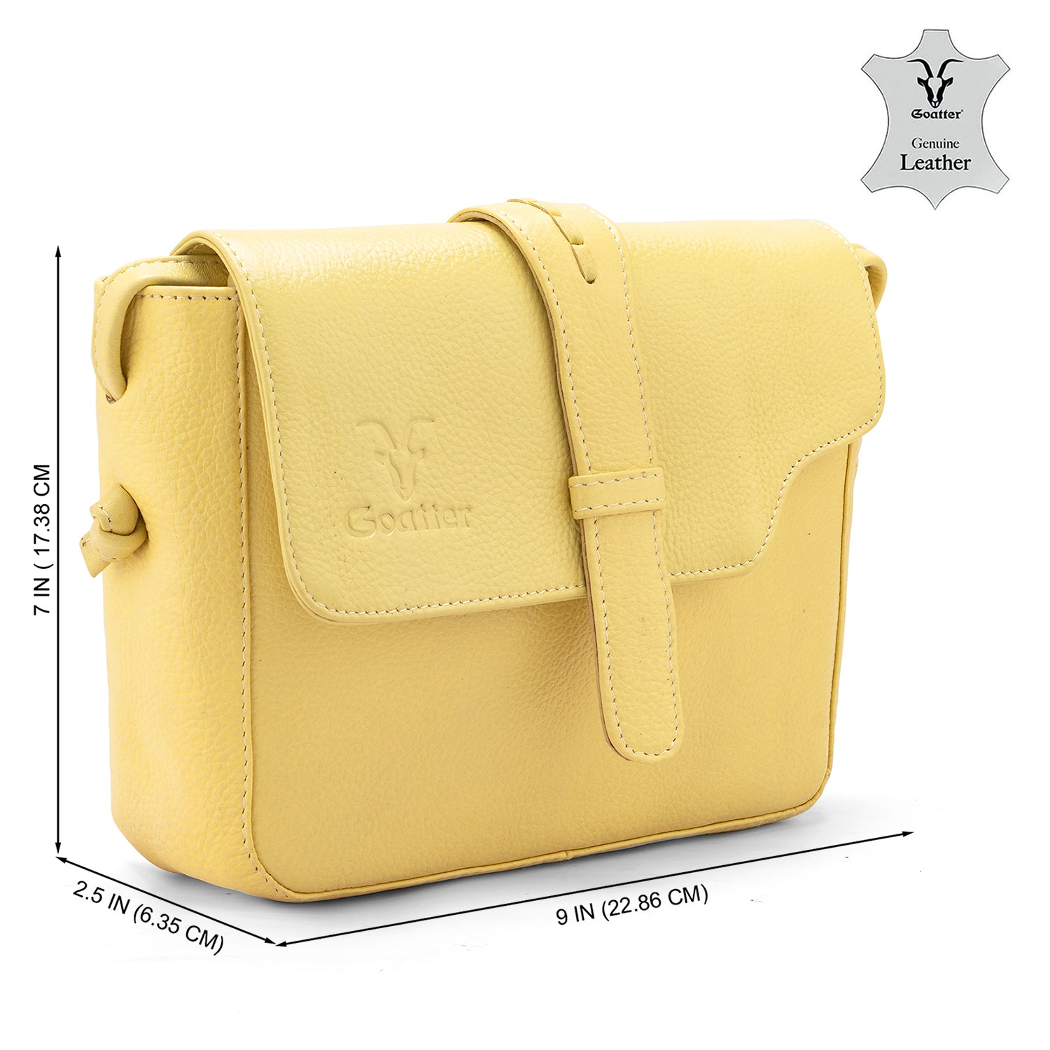 Goatter Genuine Leather Sling Cross-Body Bag For Girls And Women’s