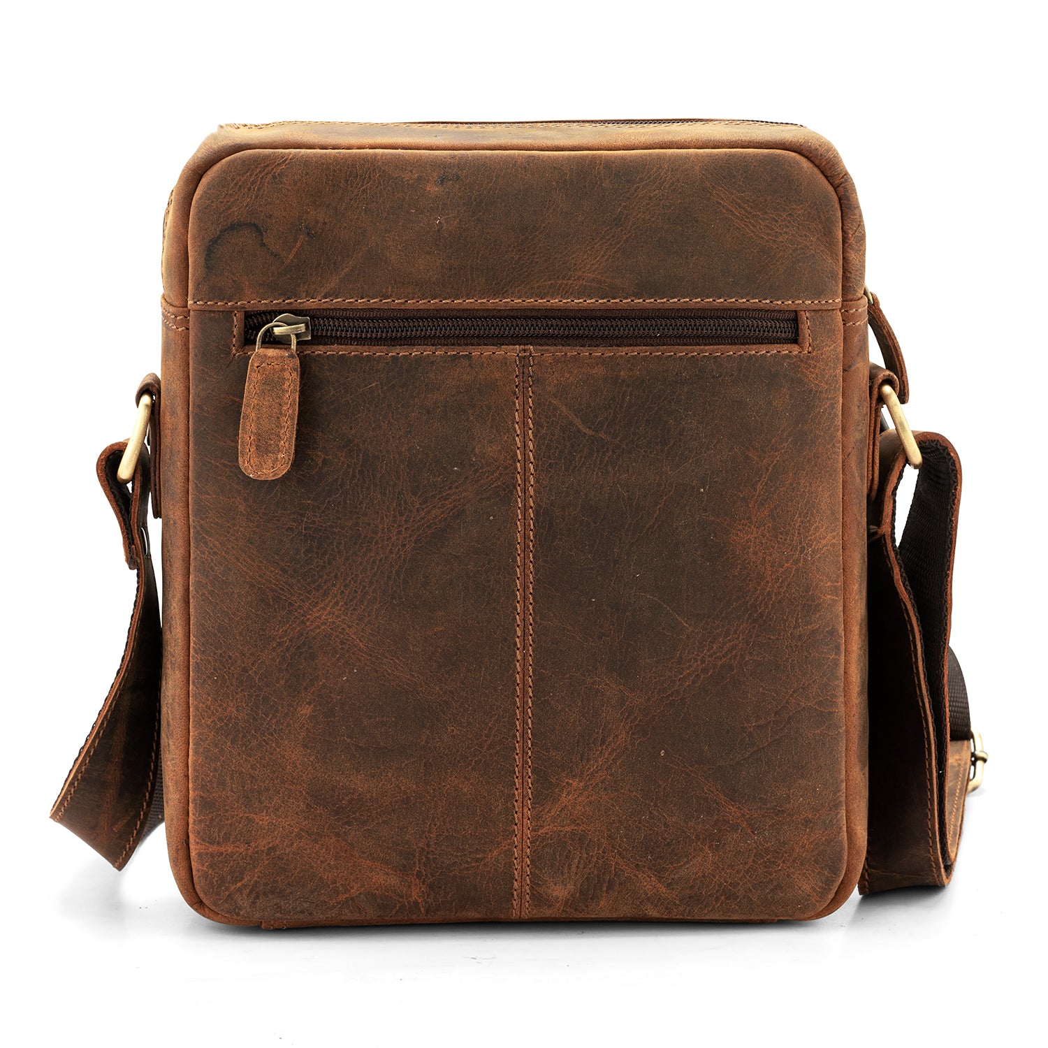 Goatter Genuine Leather Multi Pocket 9" Inch Messenger Sling Bag For Unisex