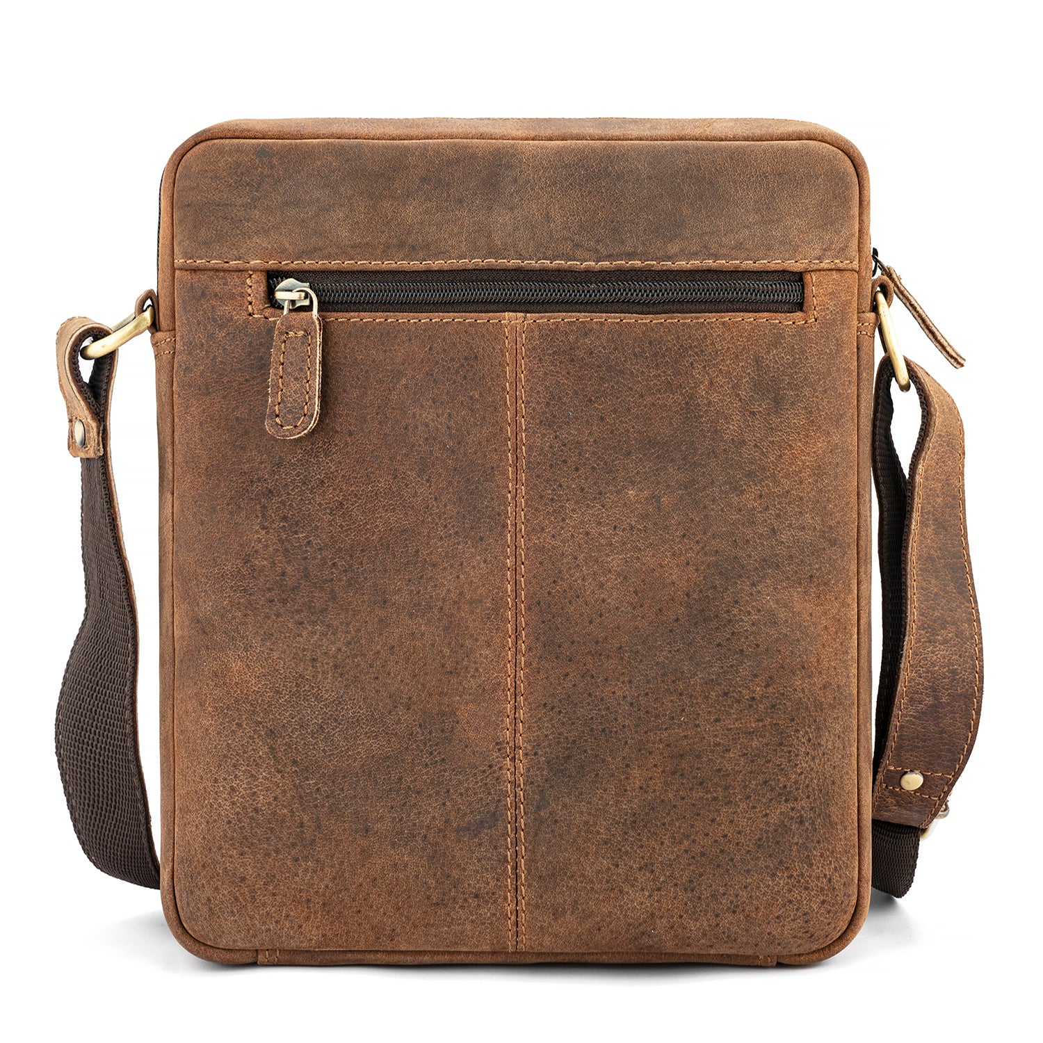 Goatter Genuine Leather Multi Pocket 10" Inch Messenger Sling Bag For Men