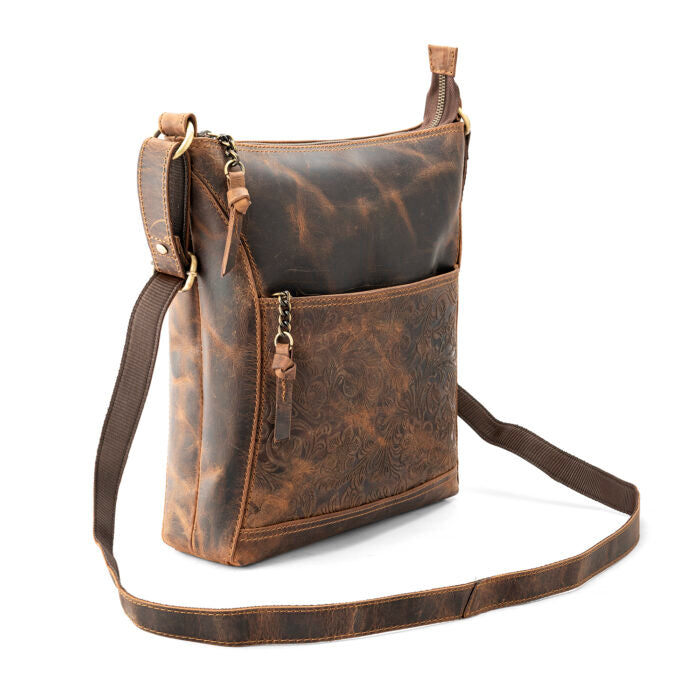 Goatter Hunter Leather 11″ Inch Sling Cross-Body Bag/Shoulder Bag for Girls And Women