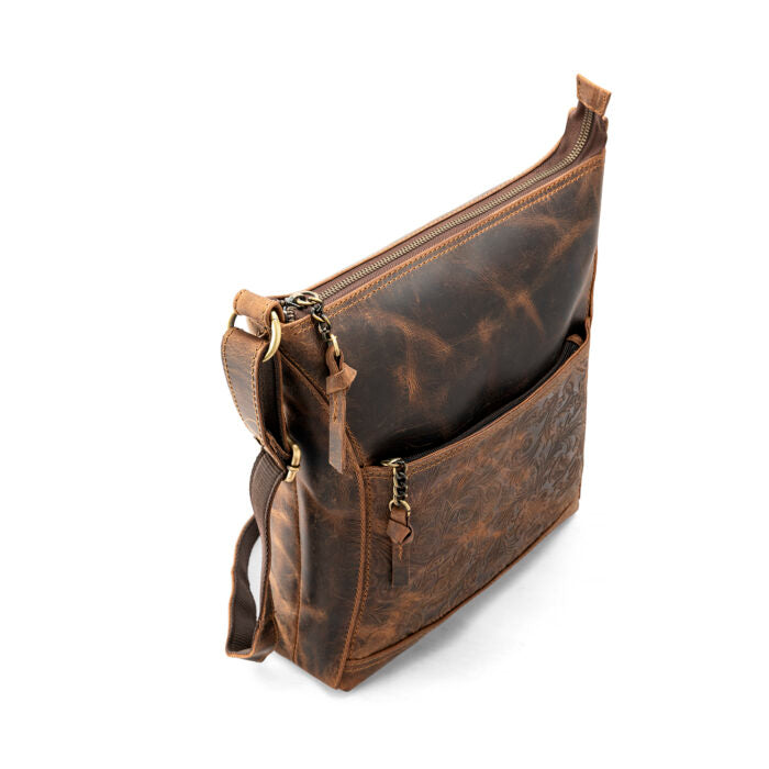 Goatter Hunter Leather 11″ Inch Sling Cross-Body Bag/Shoulder Bag for Girls And Women