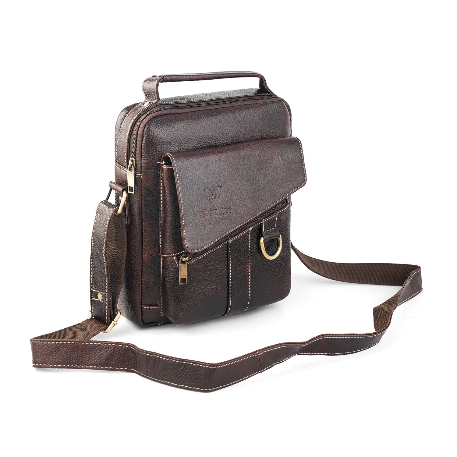 Goatter Genuine Leather Messenger Sling Bag For Men