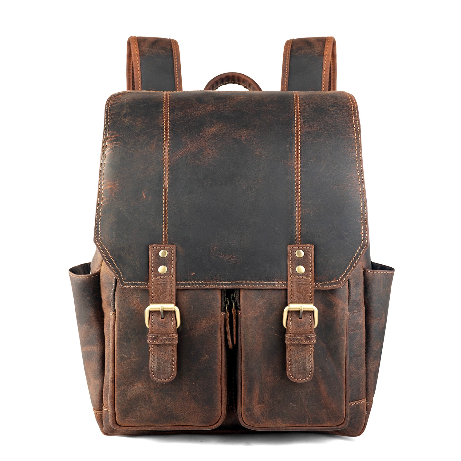 Goatter Hunter Leather Multifunctional 16" Inch Backpack For Men
