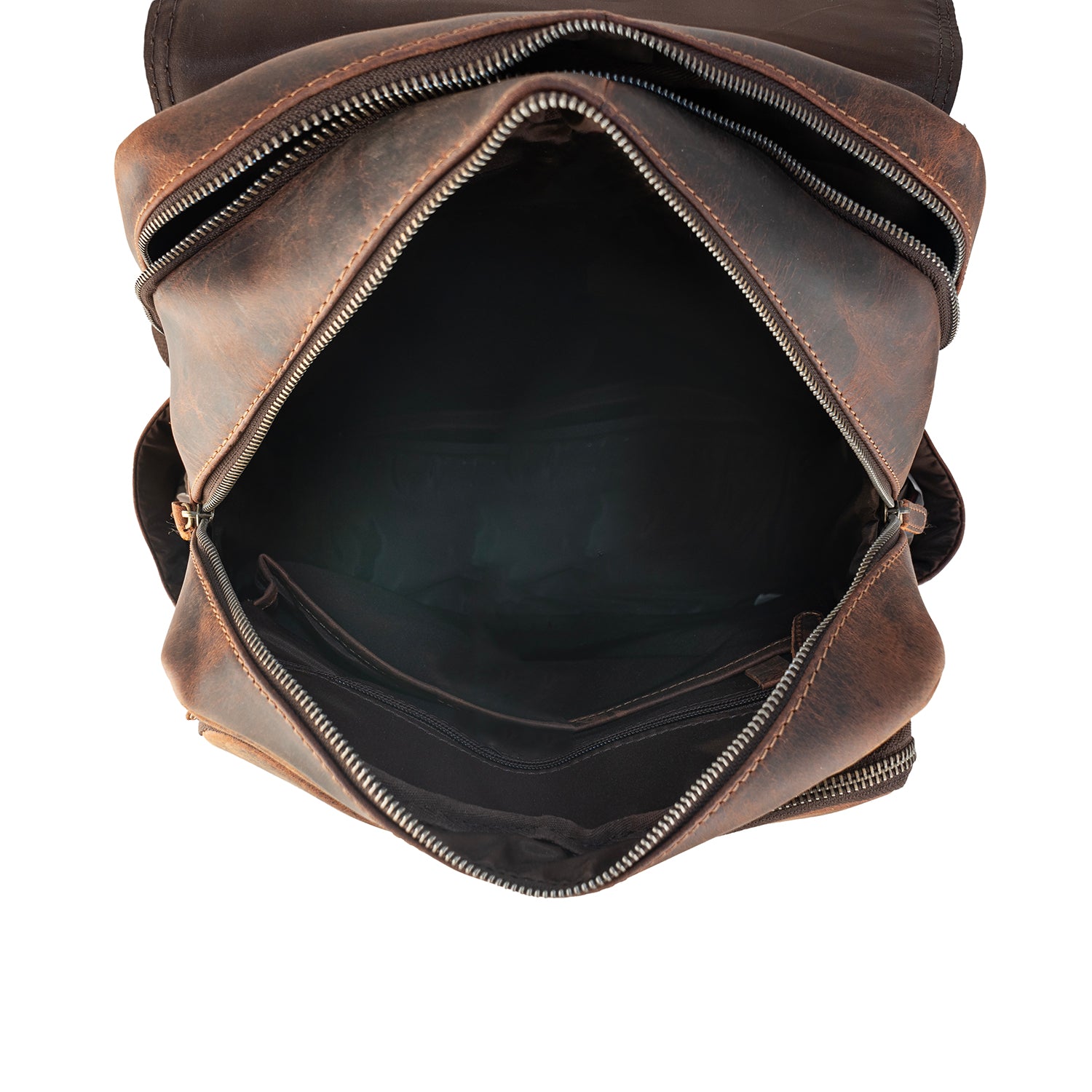 Goatter Hunter Leather Multifunctional 16" Inch Backpack For Men