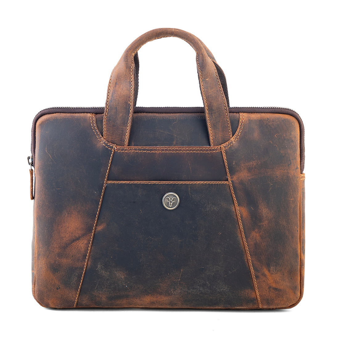 Goatter Hunter Leather 13" Inch Mackbook/Laptop Sleeve Bag /Office Bag For Men