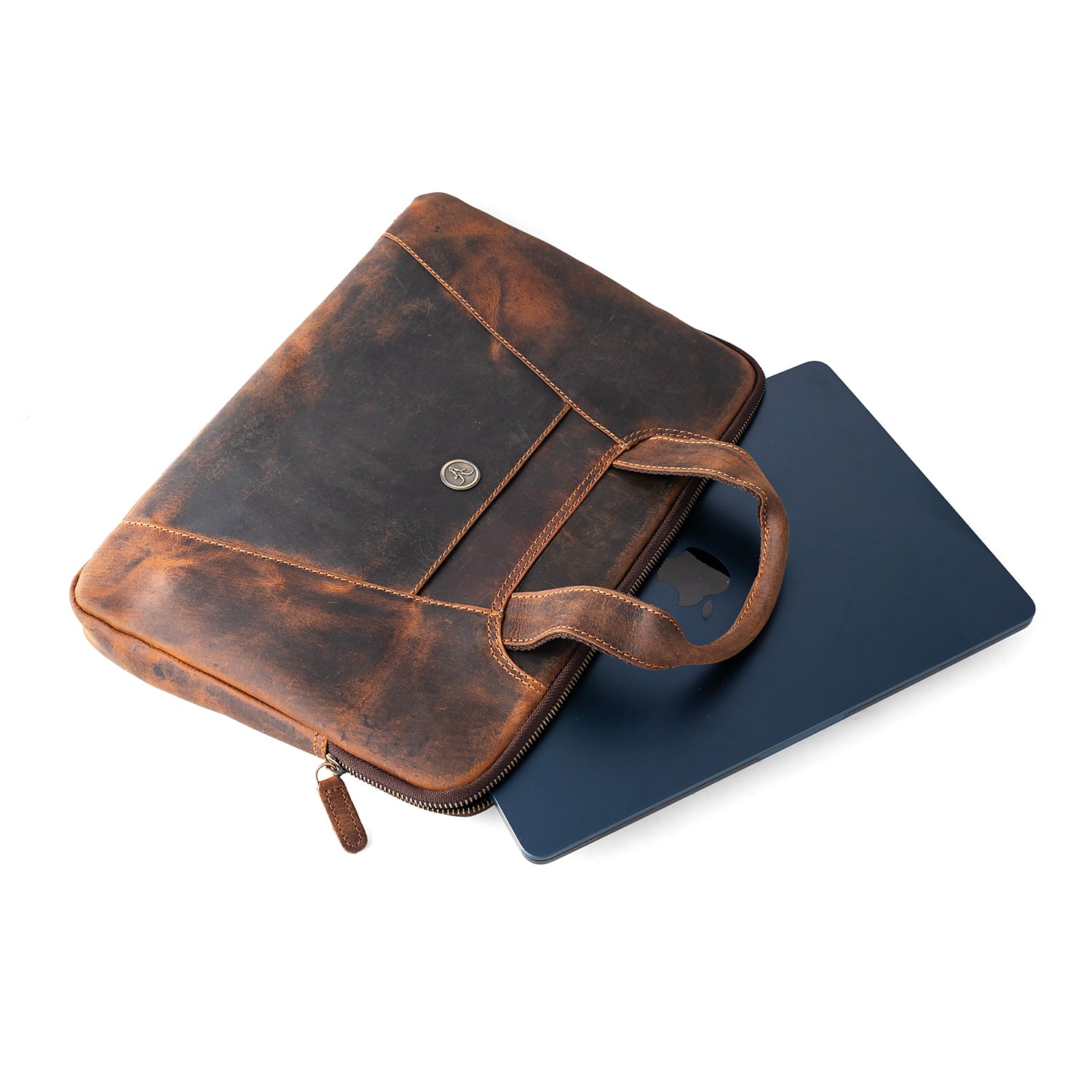 Goatter Hunter Leather 13" Inch Mackbook/Laptop Sleeve Bag /Office Bag For Men