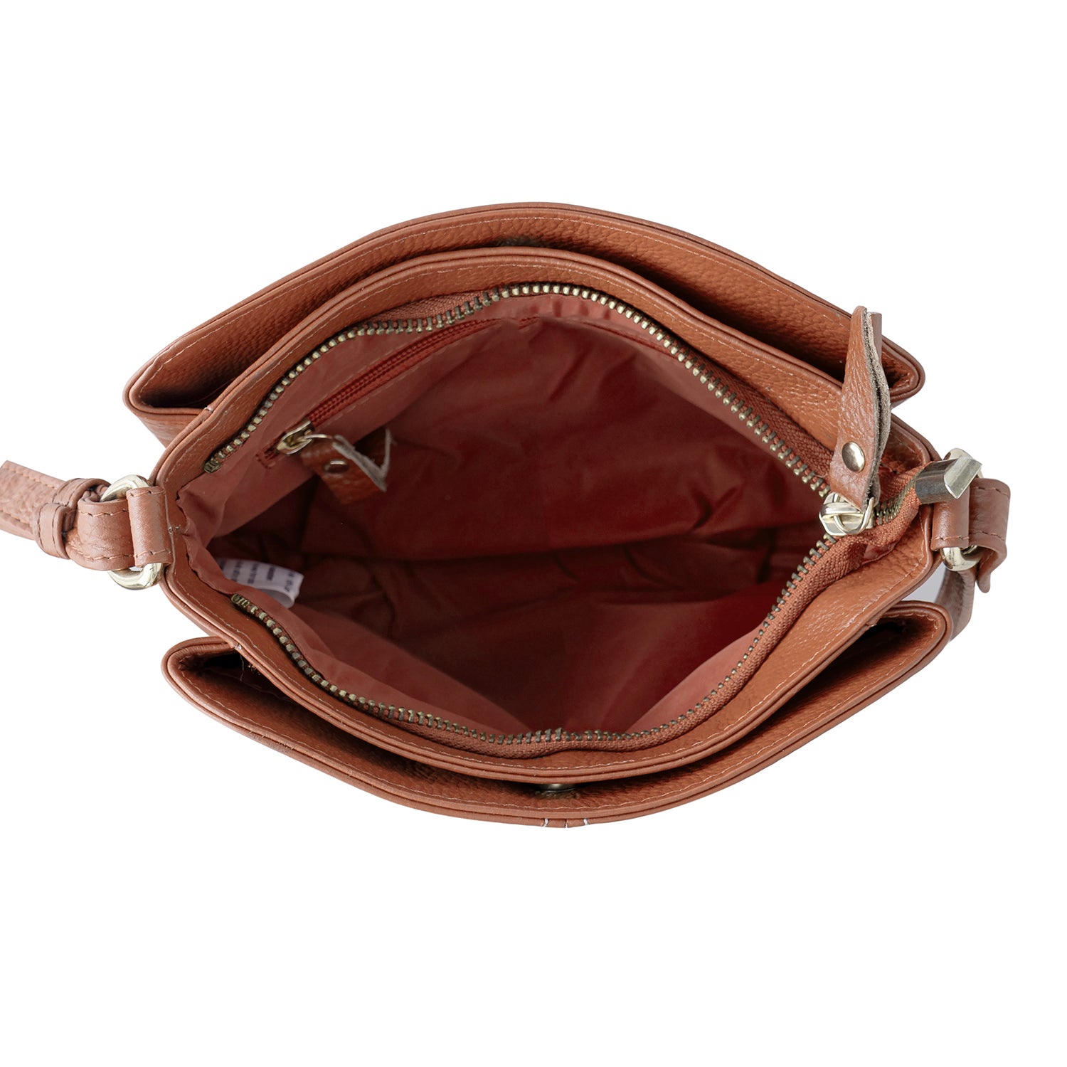 Goatter Genuine Leather Structured Sling Bag | Elegant Square Crossbody Bag for Daily Use