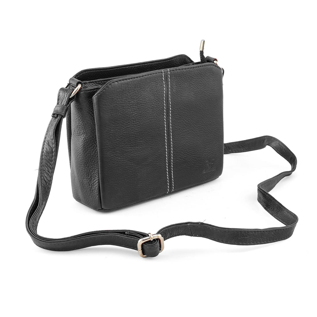 Goatter Genuine Leather Structured Sling Bag | Elegant Square Crossbody Bag for Daily Use