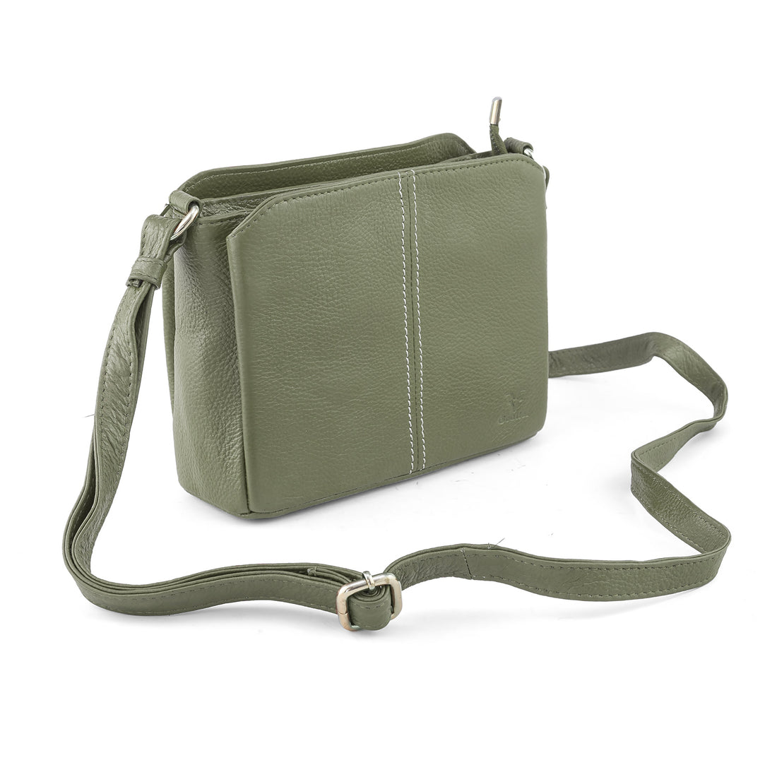 Goatter Genuine Leather Structured Sling Bag | Elegant Square Crossbody Bag for Daily Use