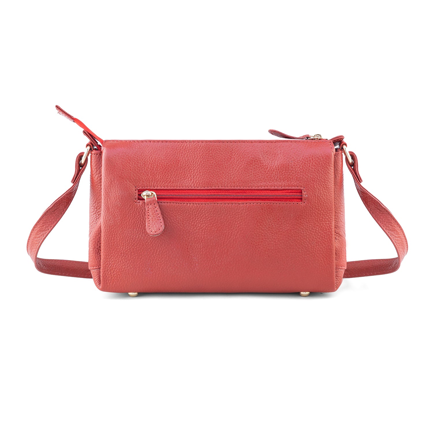 Goatter Genuine Leather Slim Rectangular Sling Bag for Women | Elegant Crossbody Purse | Multi Compartment Bag
