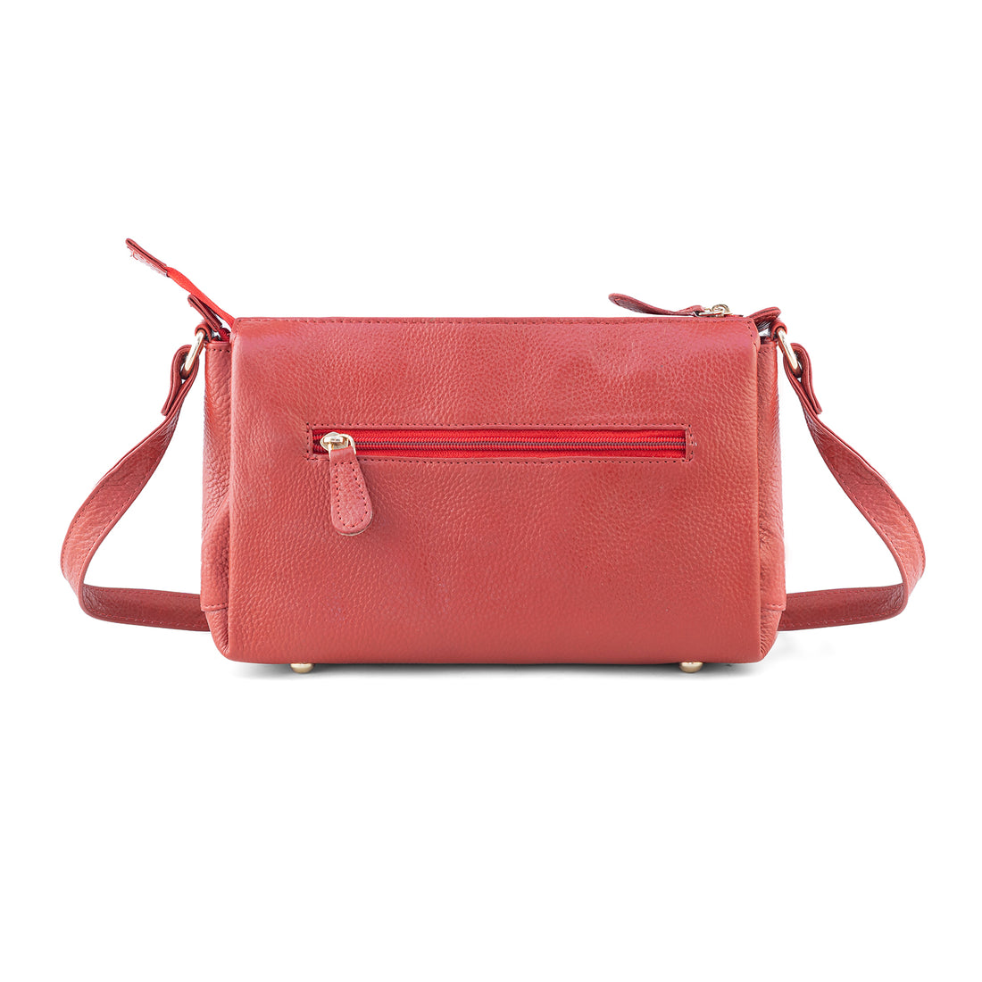 Goatter Genuine Leather Slim Rectangular Sling Bag for Women | Elegant Crossbody Purse | Multi Compartment Bag