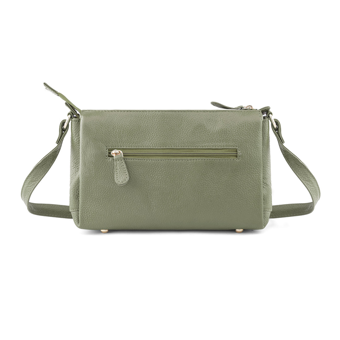 Goatter Genuine Leather Slim Rectangular Sling Bag for Women | Elegant Crossbody Purse | Multi Compartment Bag