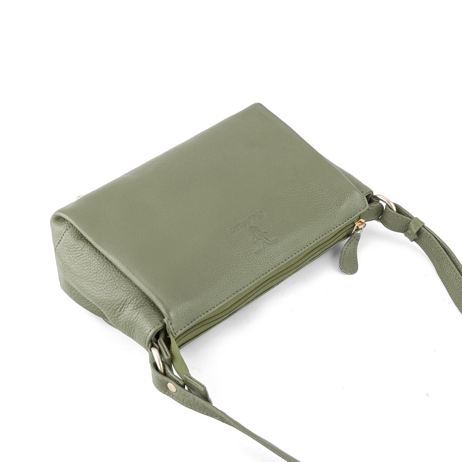 Goatter Genuine Leather Slim Rectangular Sling Bag for Women | Elegant Crossbody Purse | Multi Compartment Bag