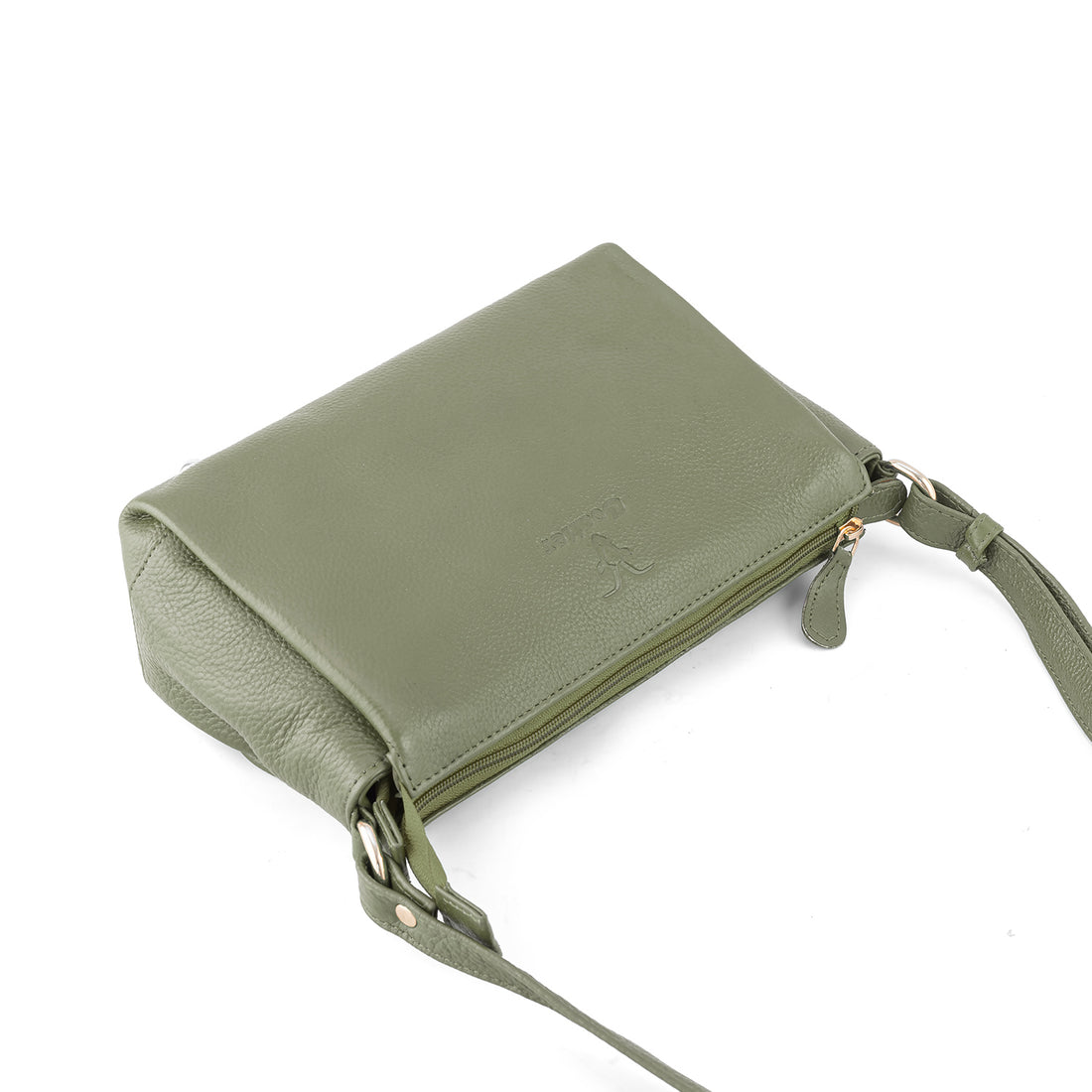 Goatter Genuine Leather Slim Rectangular Sling Bag for Women | Elegant Crossbody Purse | Multi Compartment Bag
