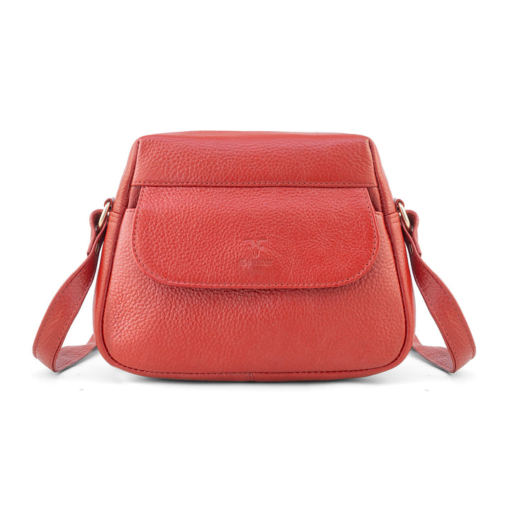 Goatter Genuine Leather Structured Crescent Sling Bag for Women | Premium Half-Moon Crossbody Bag | Compact Everyday Shoulder Purse