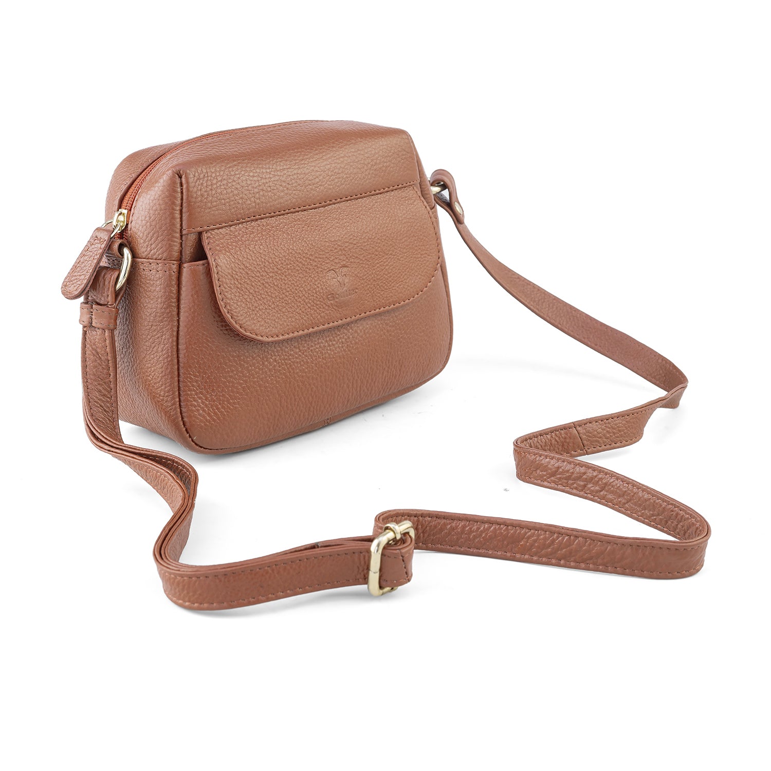 Goatter Genuine Leather Structured Crescent Sling Bag for Women | Premium Half-Moon Crossbody Bag | Compact Everyday Shoulder Purse