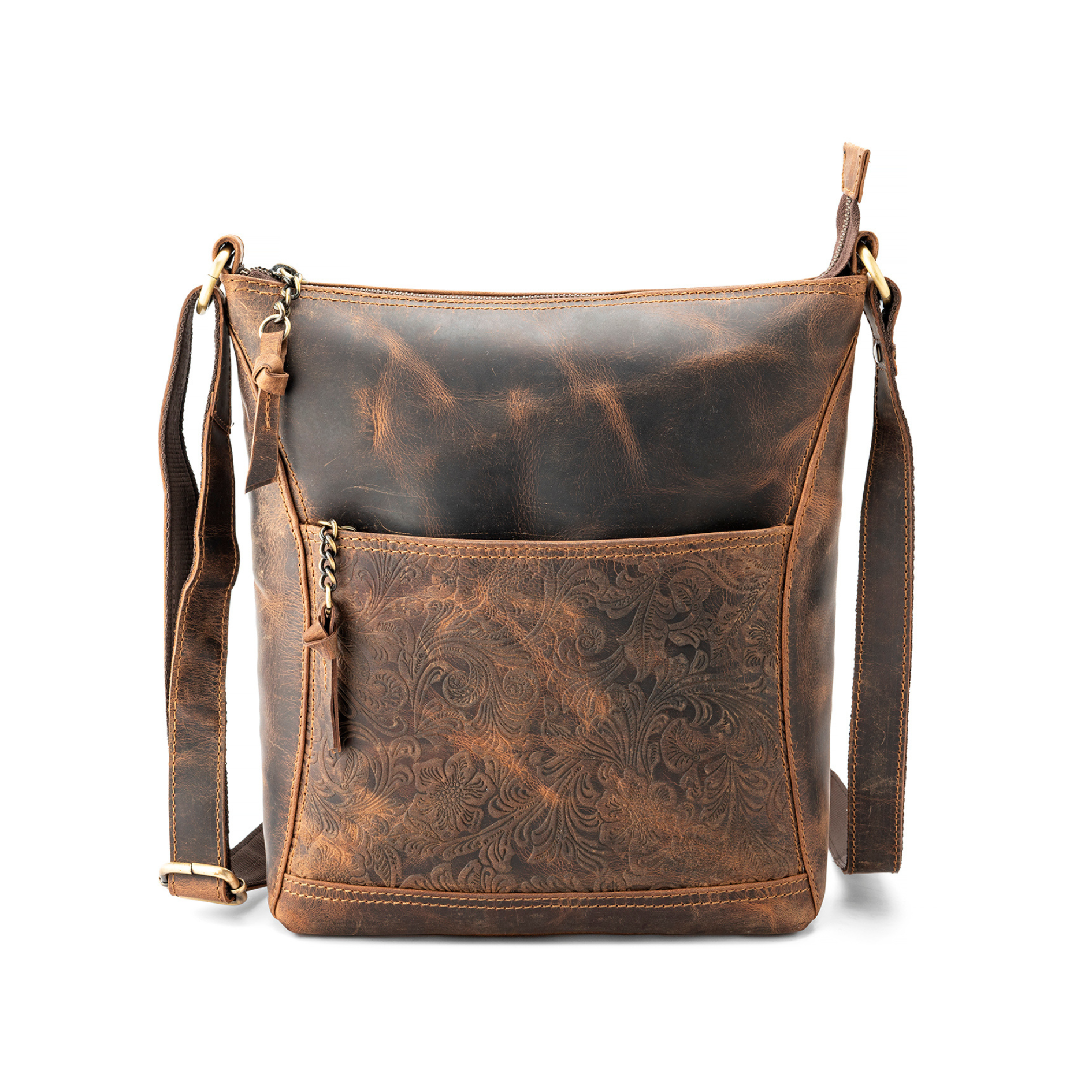 Goatter Hunter Leather 11″ Inch Sling Cross-Body Bag/Shoulder Bag for Girls And Women