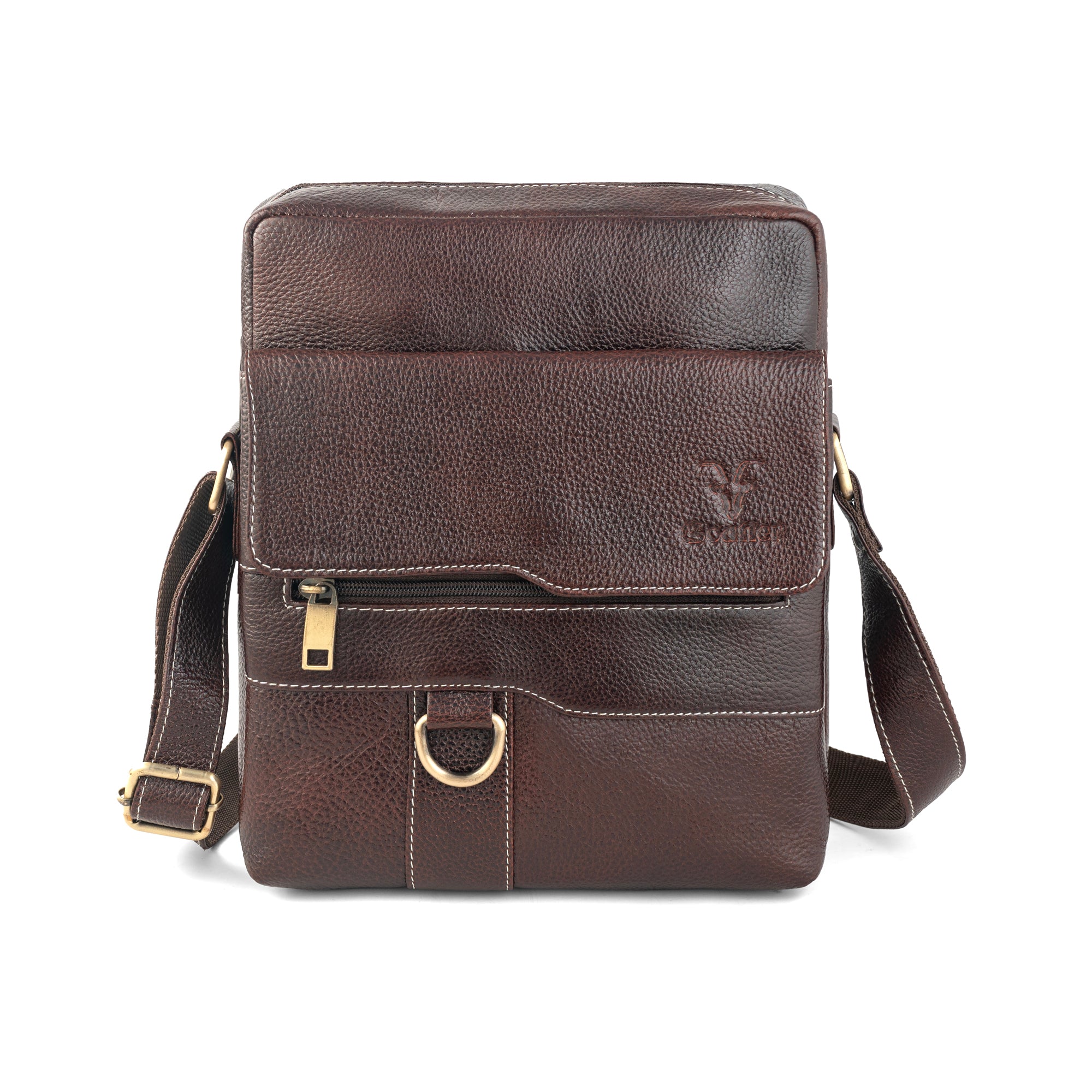 Goatter Genuine Leather Messenger Sling Bag For Men