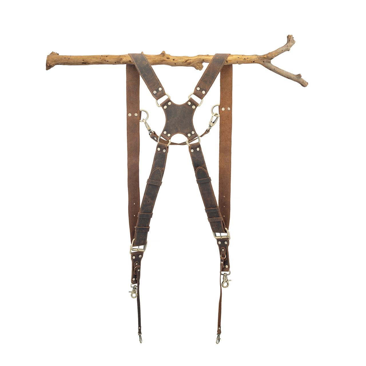 Goatter Hunter Leather Dual Camera Shoulder Strap For Photographers